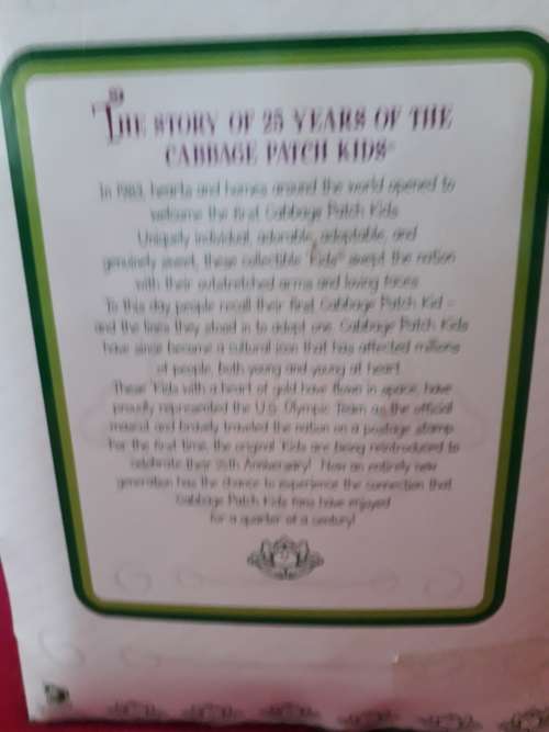 Original Cabbage Patch Kids One-of-a-kind doll. 25th Anniversary Limited Edition. New in Box